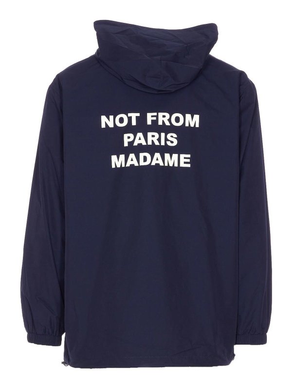 DRÔLE DE MONSIEUR: casual jackets online - La Veste Capuche Slogan Jacket