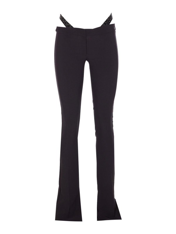 ELISABETTA FRANCHI: Pantalons casual - Pantalons Décontractés - Noir