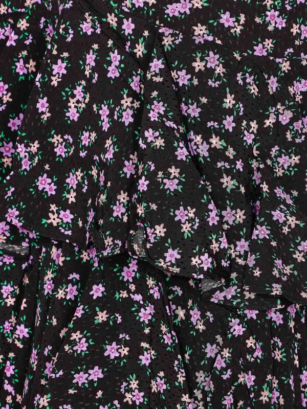 The Best Shops ESSENTIEL ANTWERP: Knee length skirts & Midi - Black Ilana Tiered Ruffle Skirt