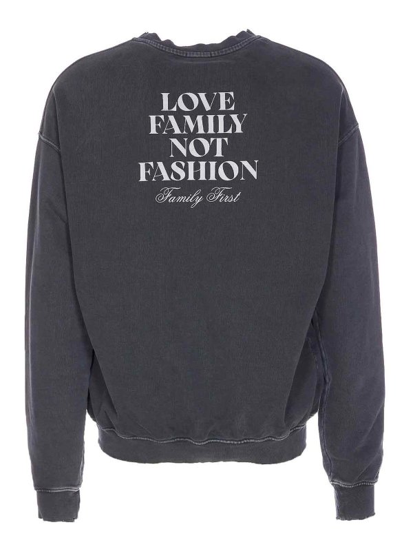 FAMILY FIRST: Sweatshirts & Sweaters online - Grey Vintage Sweatshirt