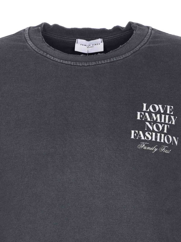 Grey Vintage Sweatshirt shop online: FAMILY FIRST