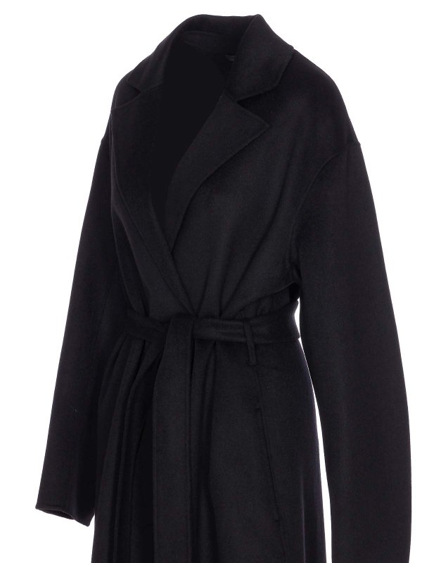 The Best Shops FILIPPA K: short coats - Black Alyssa Coat Belt Closure On Waist