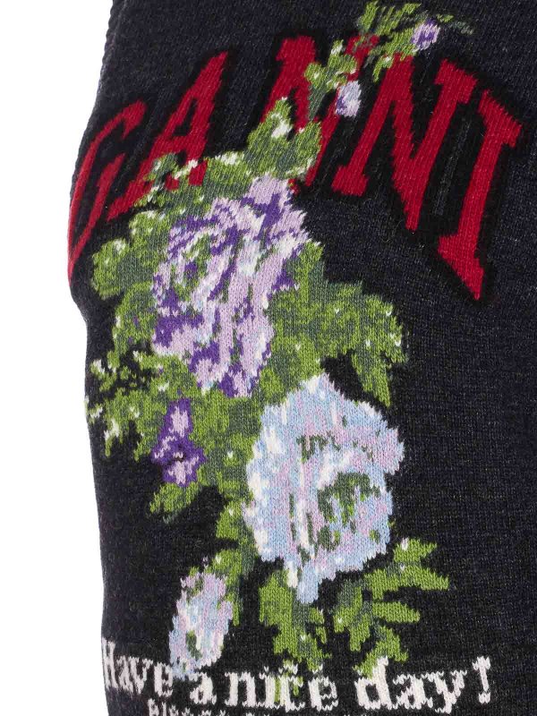 The Best Shops GANNI: vests - Mix Flowers Graphic Vest