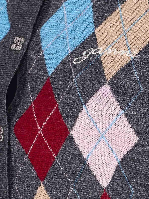 The Best Shops GANNI: Poloshirts - Poloshirt - Grau