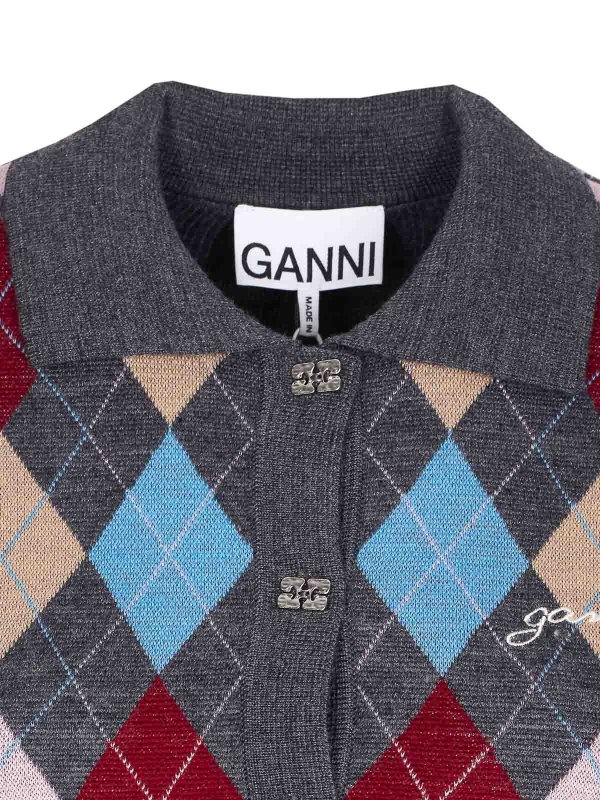 Poloshirt - Grau shop online: GANNI