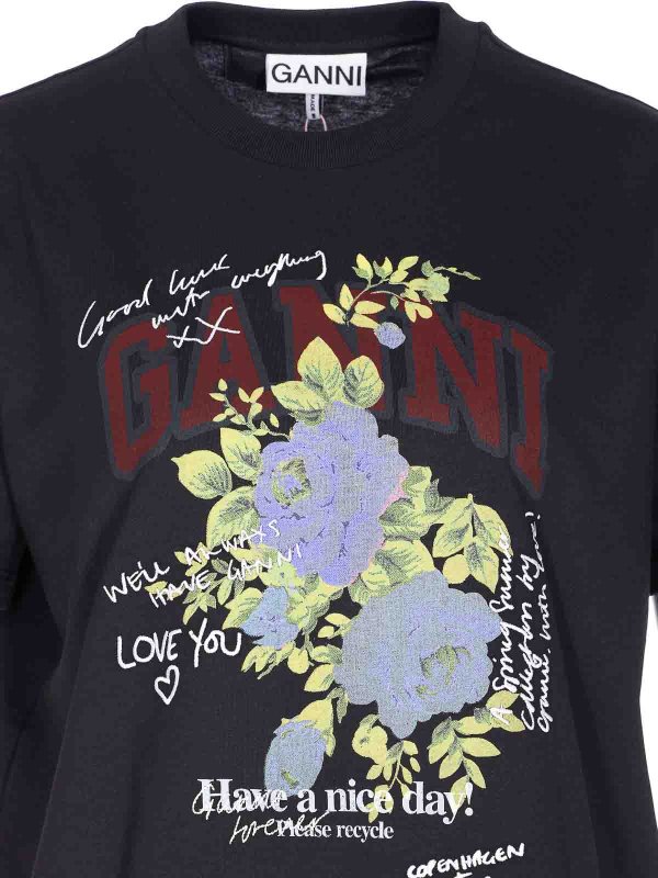 T-Shirt - Gris shop online: GANNI