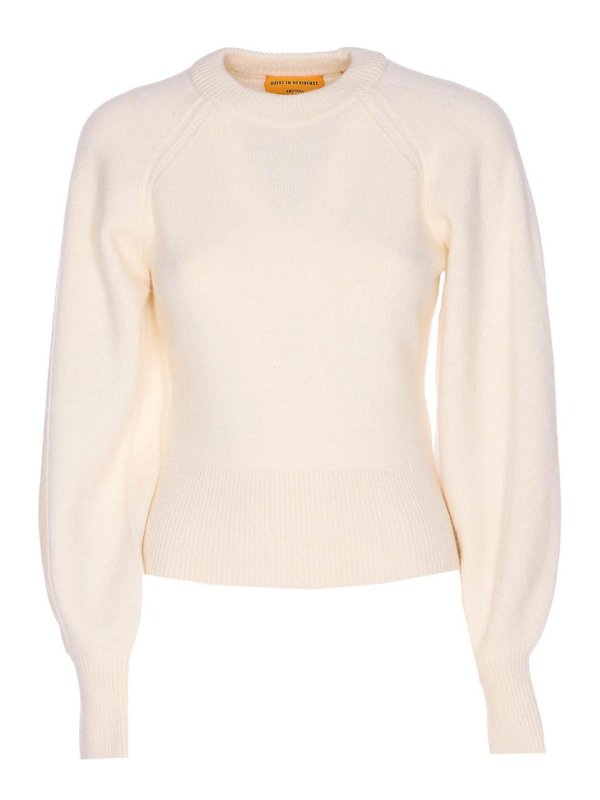 GUEST IN RESIDENCE: Strickpullover mit Rundhalsausschnitt - Rundhalspullover - Weiß