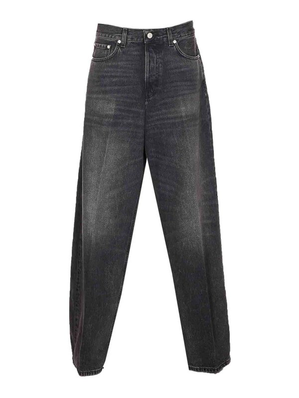 HAIKURE: bootcut jeans - Black Bethany Jeansfrontal Buttons Closure