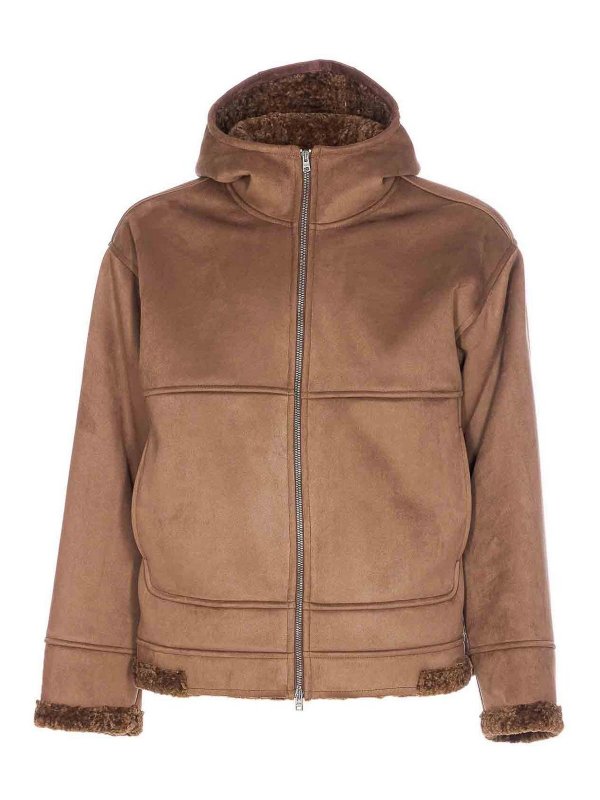 HERNO: casual jackets - Brown Jacket Zip Closure
