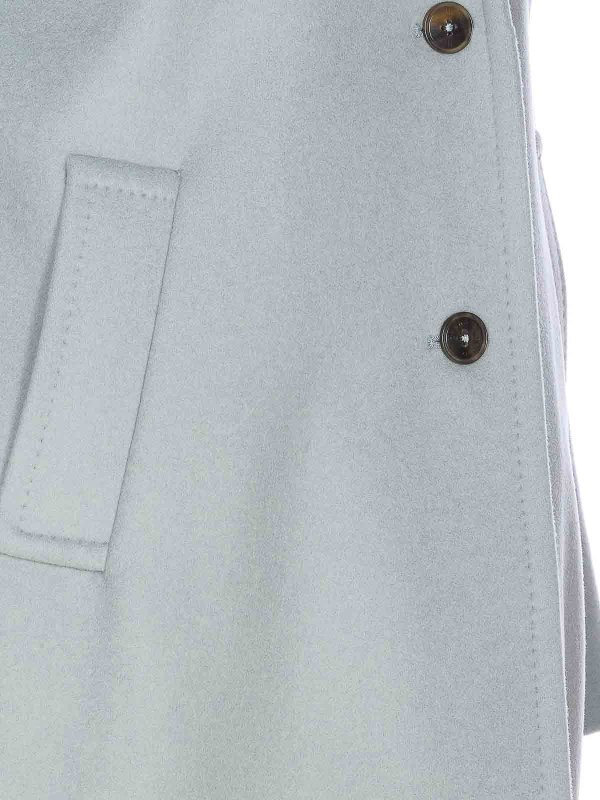 The Best Shops HERNO: short coats - Light Blue Single Breasted Coat Zip