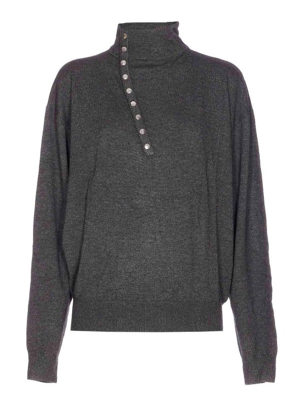 ISABEL MARANT: Pull col rond - Pull Col Rond - Gris