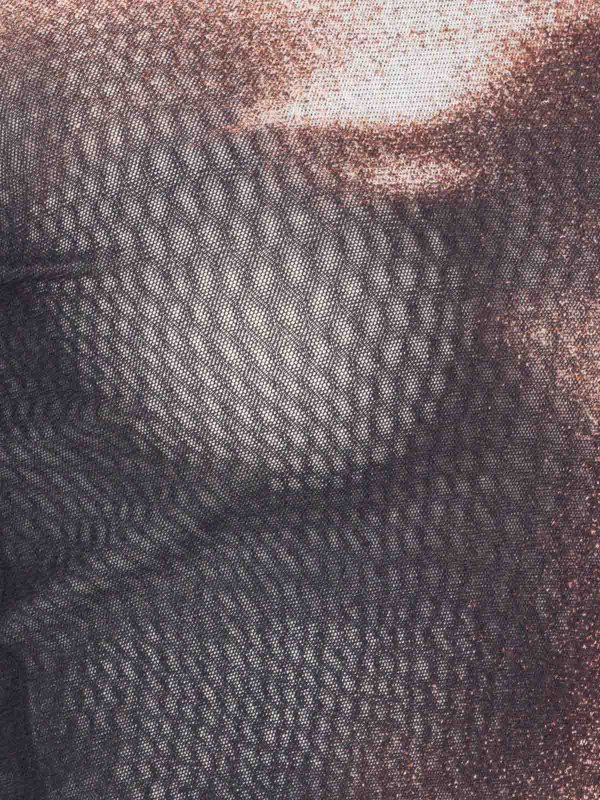 The Best Shops JEAN PAUL GAULTIER: Tops & Tank tops - Black Mesh Asymmetric Top