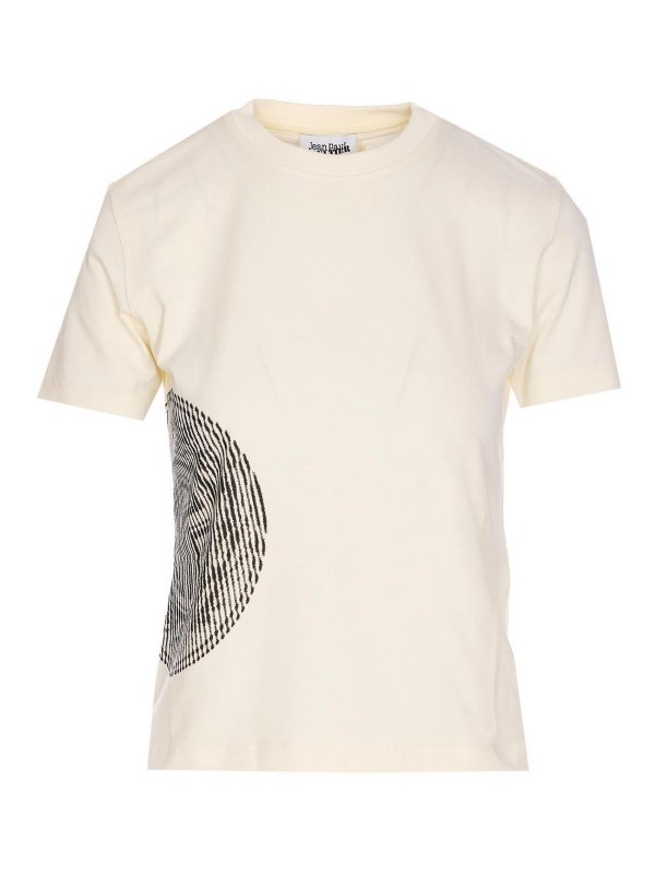 JEAN PAUL GAULTIER: t-shirts - White And Black Logo T-Shirt