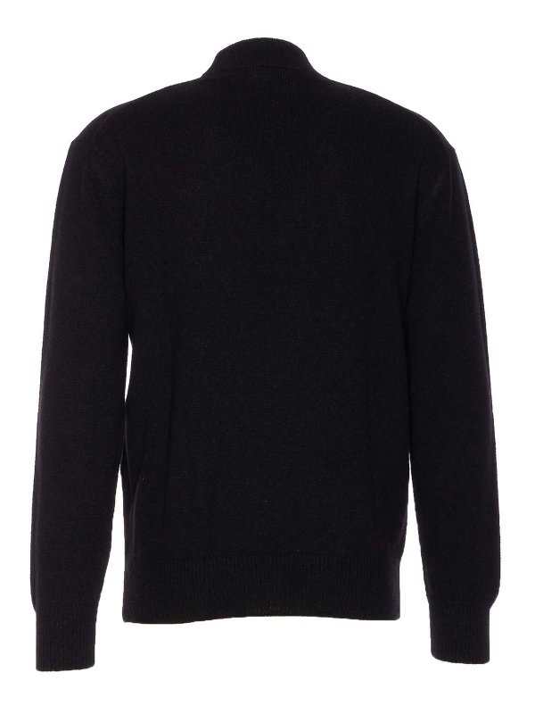 LEMAIRE: crew necks online - Black Mock Sweater