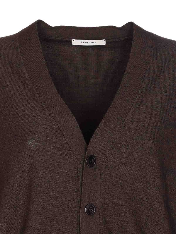 カーディガン - ブラウン shop online: LEMAIRE