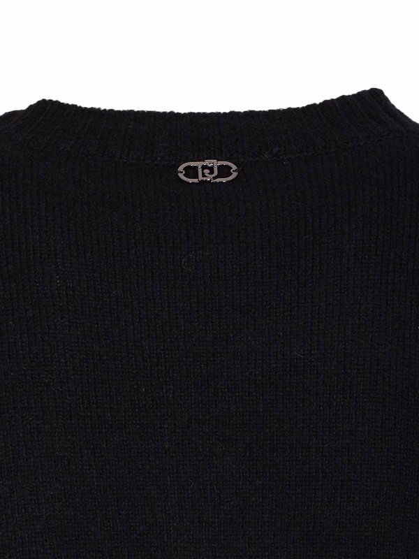The Best Shops Liu Jo: crew necks - Black Cut Out Sweater