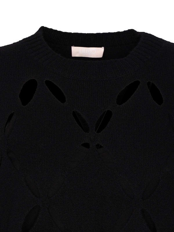 Black Cut Out Sweater shop online: Liu Jo