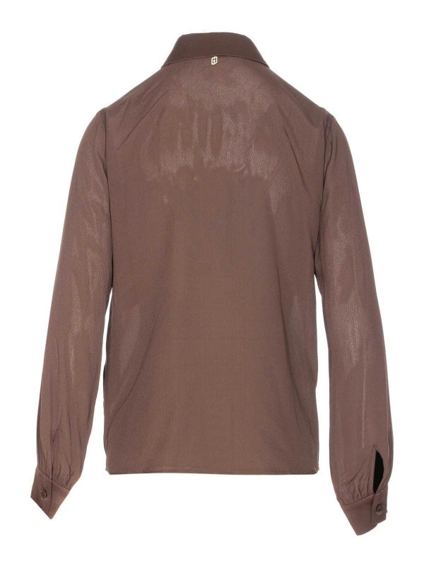 Liu Jo: shirts online - Brown Shirt Frontal Buttons Closure
