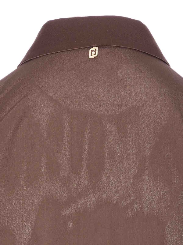 The Best Shops Liu Jo: shirts - Brown Shirt Frontal Buttons Closure