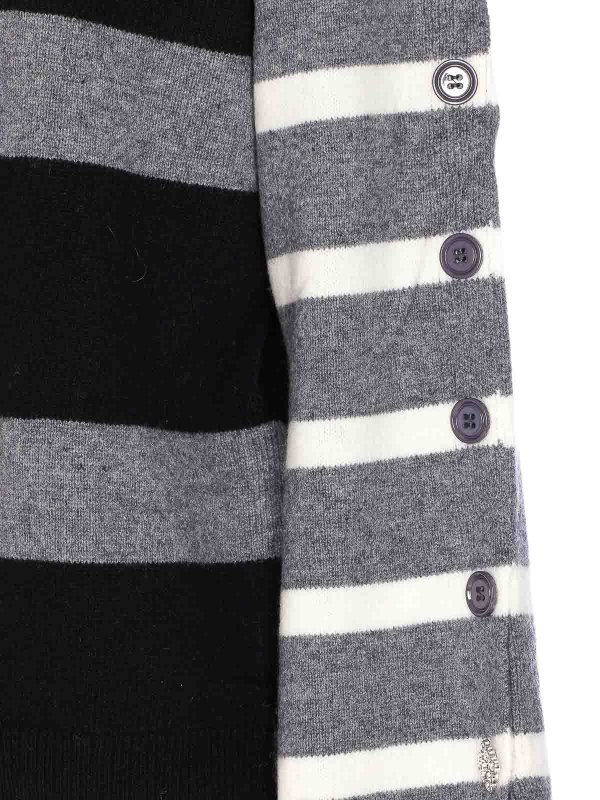 Black And Grey Striped Sweater shop online: Liu Jo