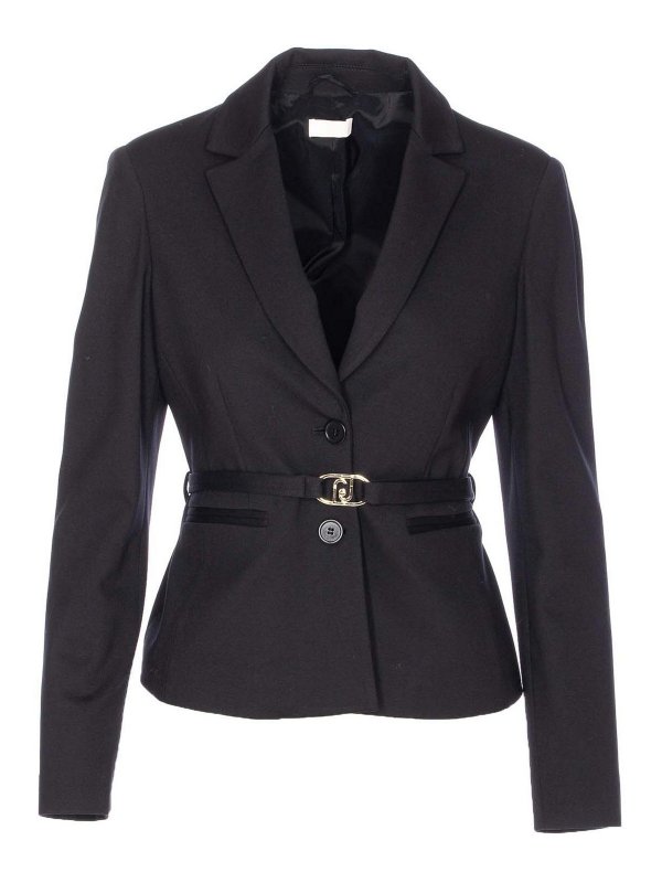 Liu Jo: casual jackets - Jacket With Logoed Belt