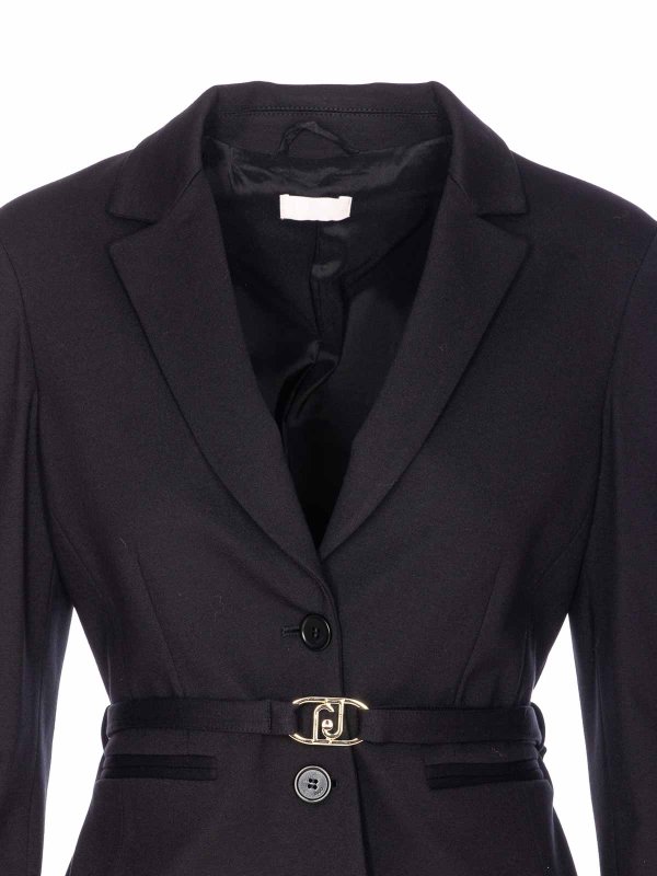 Jacket With Logoed Belt shop online: Liu Jo