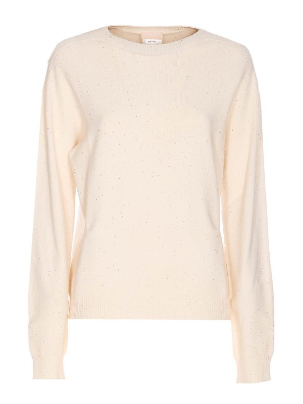 Liu Jo: crew necks - Ivory Sweater