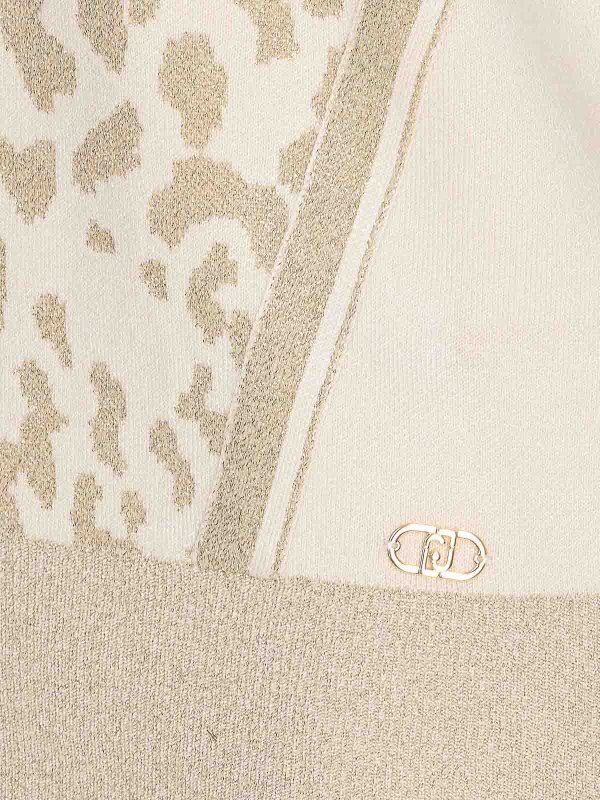 The Best Shops Liu Jo: Suéteres con cuello pico - Suéter Cuello Redondo - Blanco