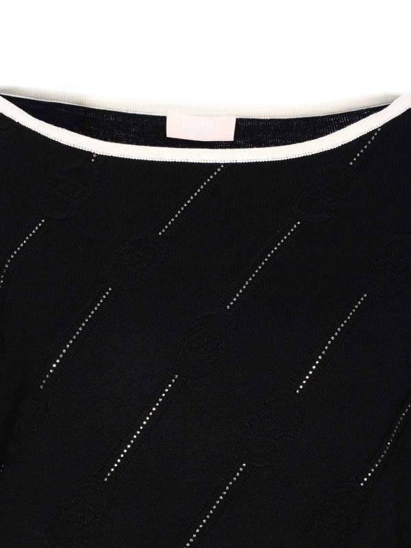 T-shirt  a maniche lunghe strass shop online: Liu Jo
