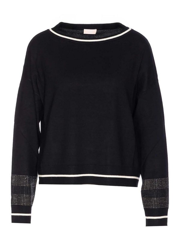 Liu Jo: crew necks - Black Sweater