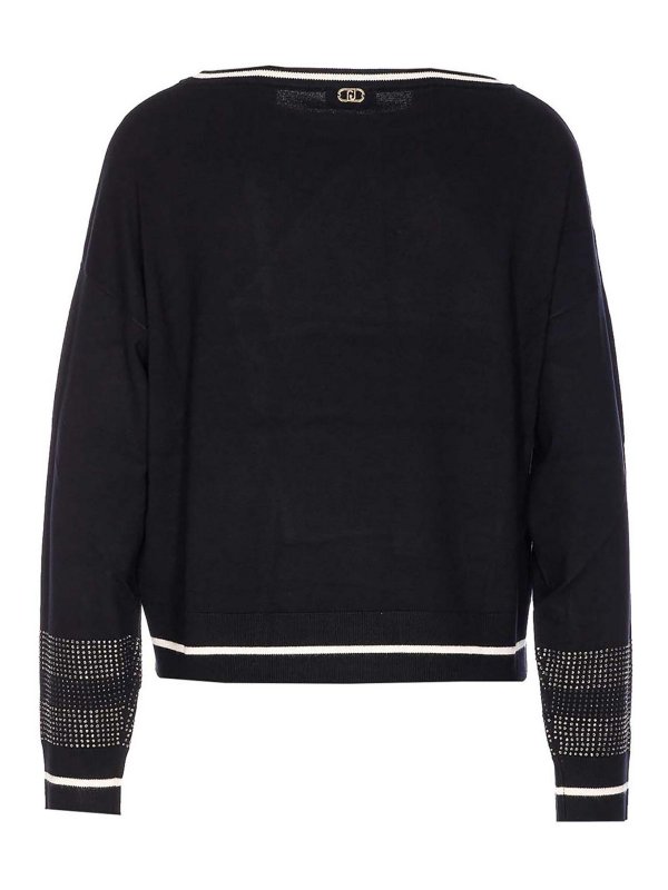 Liu Jo: crew necks online - Black Sweater