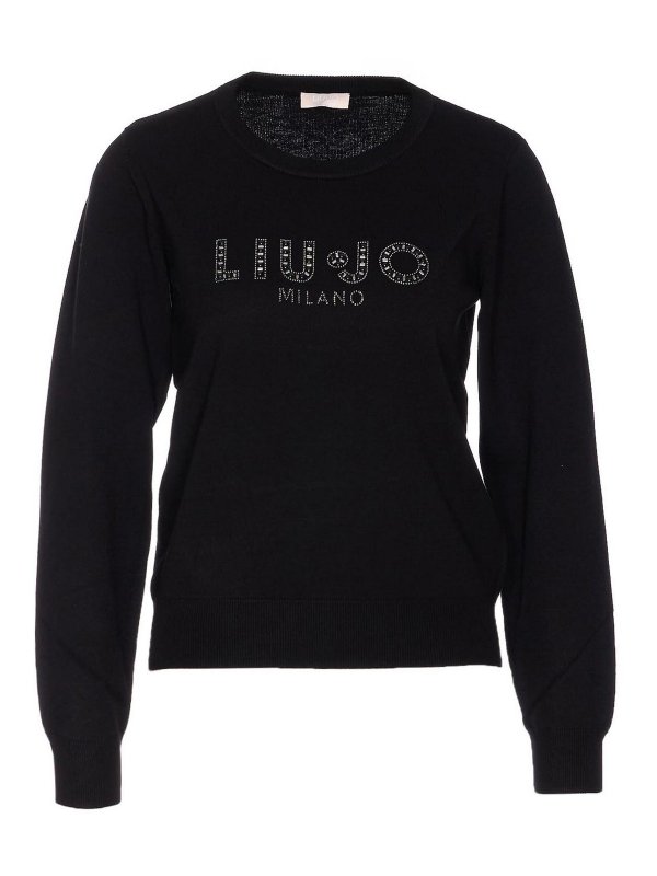 Liu Jo: crew necks - Black Sweater