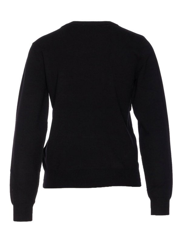 Liu Jo: crew necks online - Black Sweater