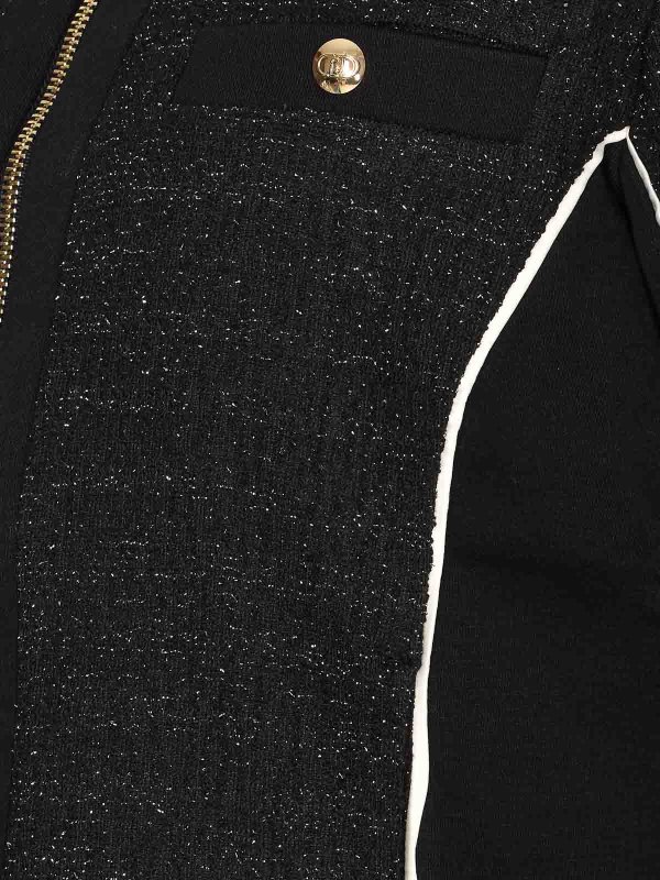 The Best Shops Liu Jo: maglia collo rotondo - Chiusura a zip del maglione nero