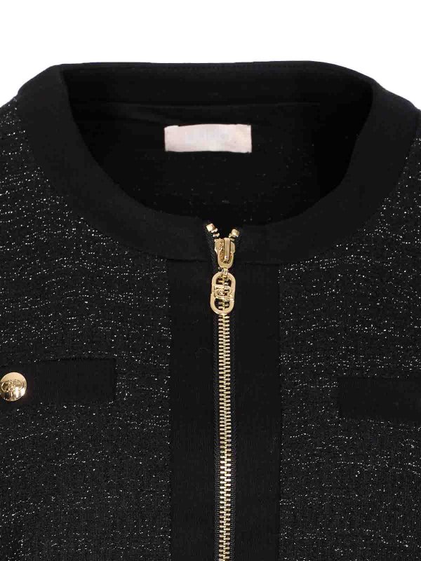 Chiusura a zip del maglione nero shop online: Liu Jo
