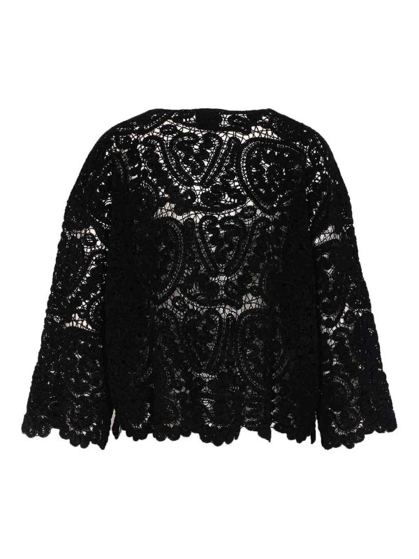 LOULOU STUDIO: maglia collo rotondo online - Maglione nero Arold