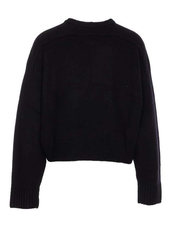 LOULOU STUDIO: crew necks online - Black Bruzzi Sweater