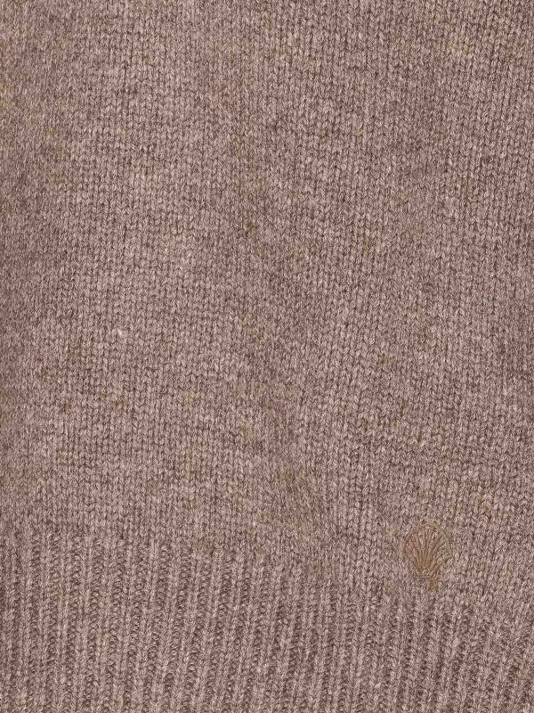 The Best Shops LOULOU STUDIO: Suéteres con cuello pico - Suéter Cuello Redondo - Beis