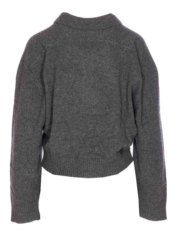 LOULOU STUDIO: Strickpullover mit Rundhalsausschnitt online - Rundhalspullover - Grau