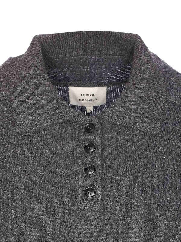 Rundhalspullover - Grau shop online: LOULOU STUDIO