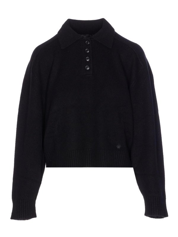 LOULOU STUDIO: crew necks - Black Homere Sweater