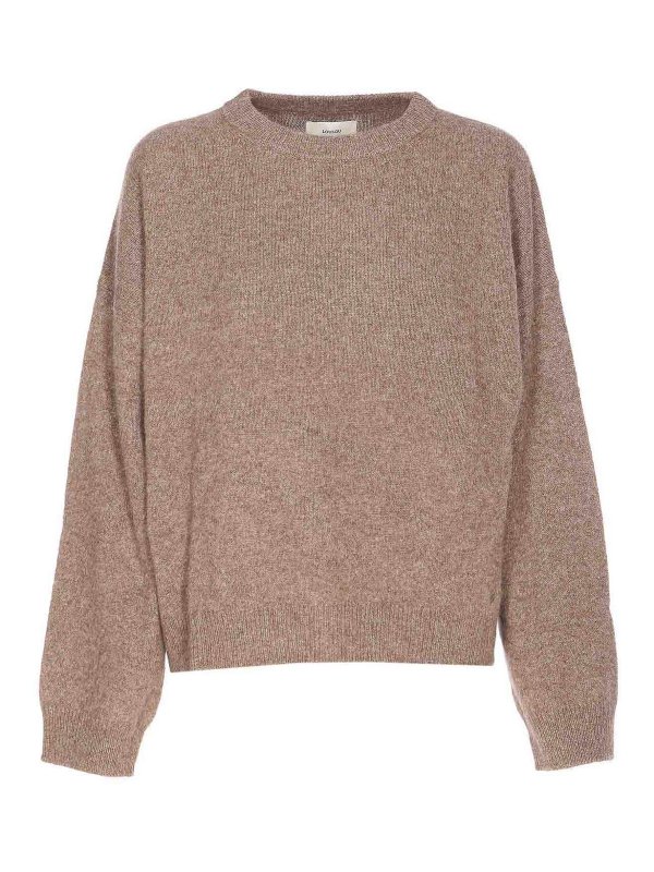 LOULOU STUDIO: Pull col rond - Pull Col Rond - Beige
