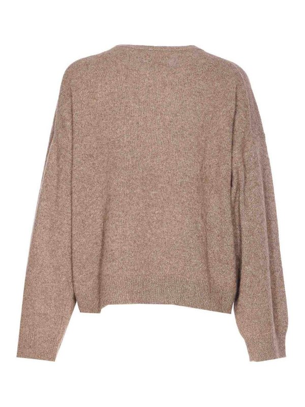 LOULOU STUDIO: Pull col rond online - Pull Col Rond - Beige