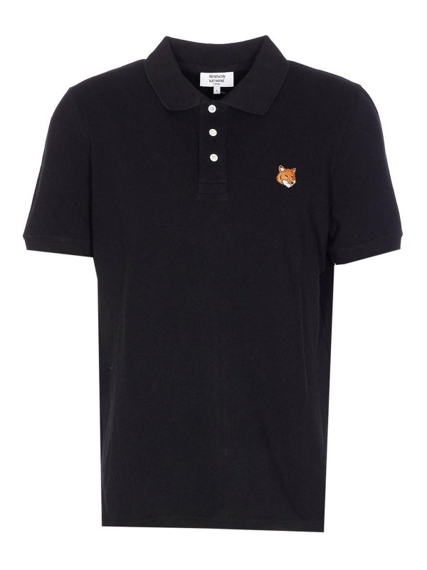 Maison Kitsuné Black Fox Head Polo - Black | PM00209KP0002P199