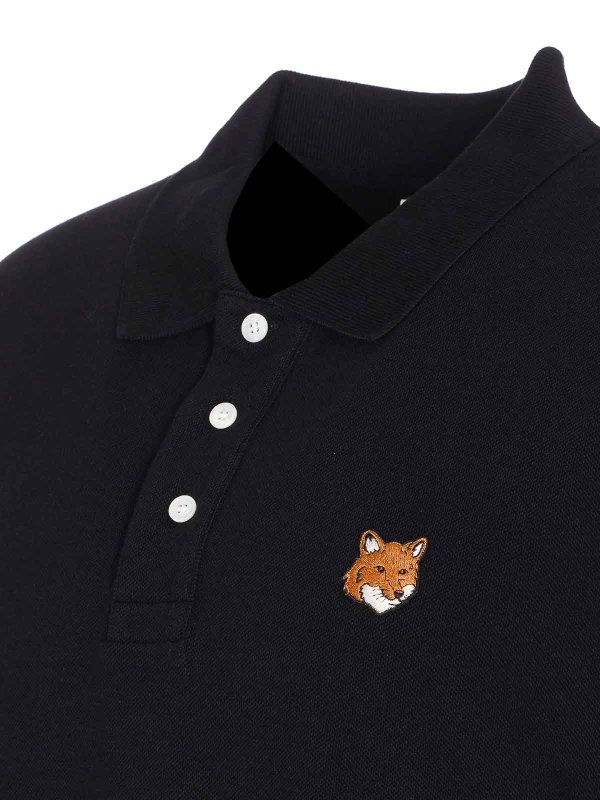 The Best Shops MAISON KITSUNÉ: ポロシャツ - ポロシャツ - 黒