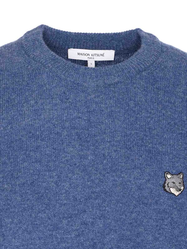 Maison Margiela Blue Fox Head Sweater shop online: MAISON KITSUNÉ