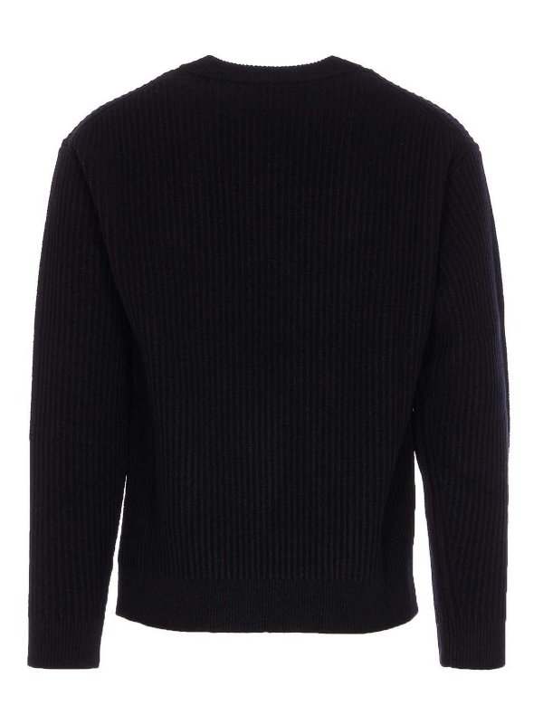 MAISON KITSUNÉ: Pull col rond online - Pull Col Rond - Noir