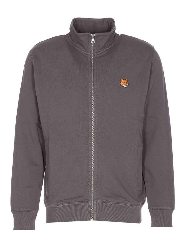 MAISON KITSUNÉ: Sweatshirts & Sweaters - Grey Fox Head Sweatshirt