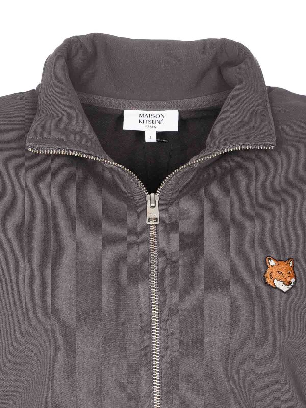 Grey Fox Head Sweatshirt shop online: MAISON KITSUNÉ