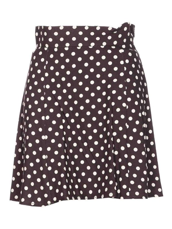 MAR DE MARGARITAS: ニーレングススカート＆ミディ丈 - 膝丈/ミディスカート - 黒